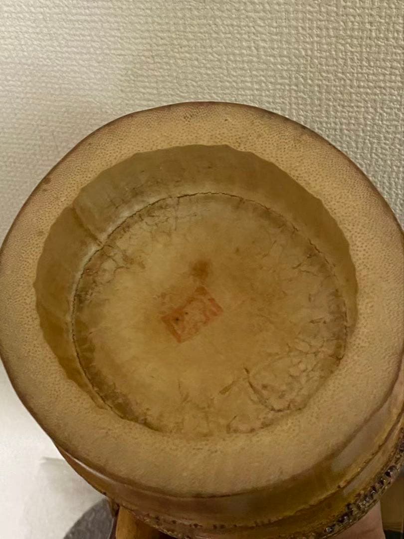 工芸品竹の根置 物飾 日本製 和物花器 年代物 稀少品