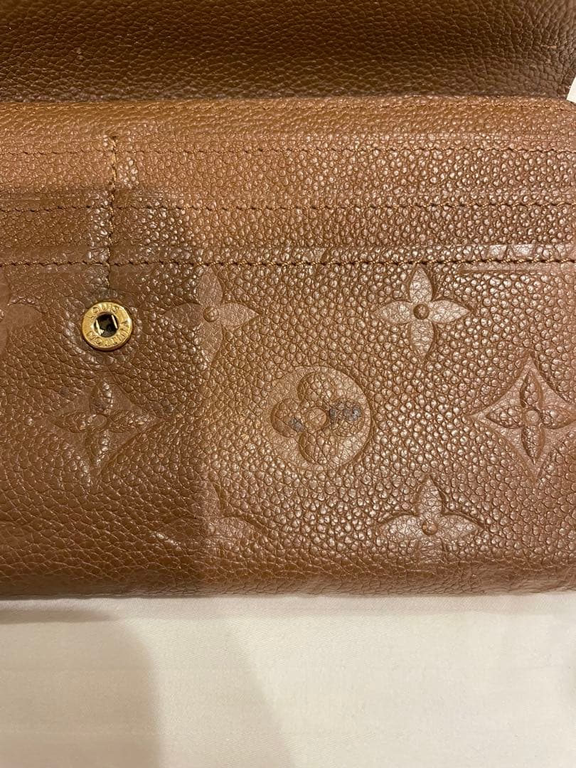 Louis Vuitton ブラウン レザー 長財布