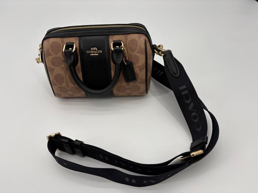 COACH コーチ シグネチャー ミニボストン型 2WAYショルダーバッグ