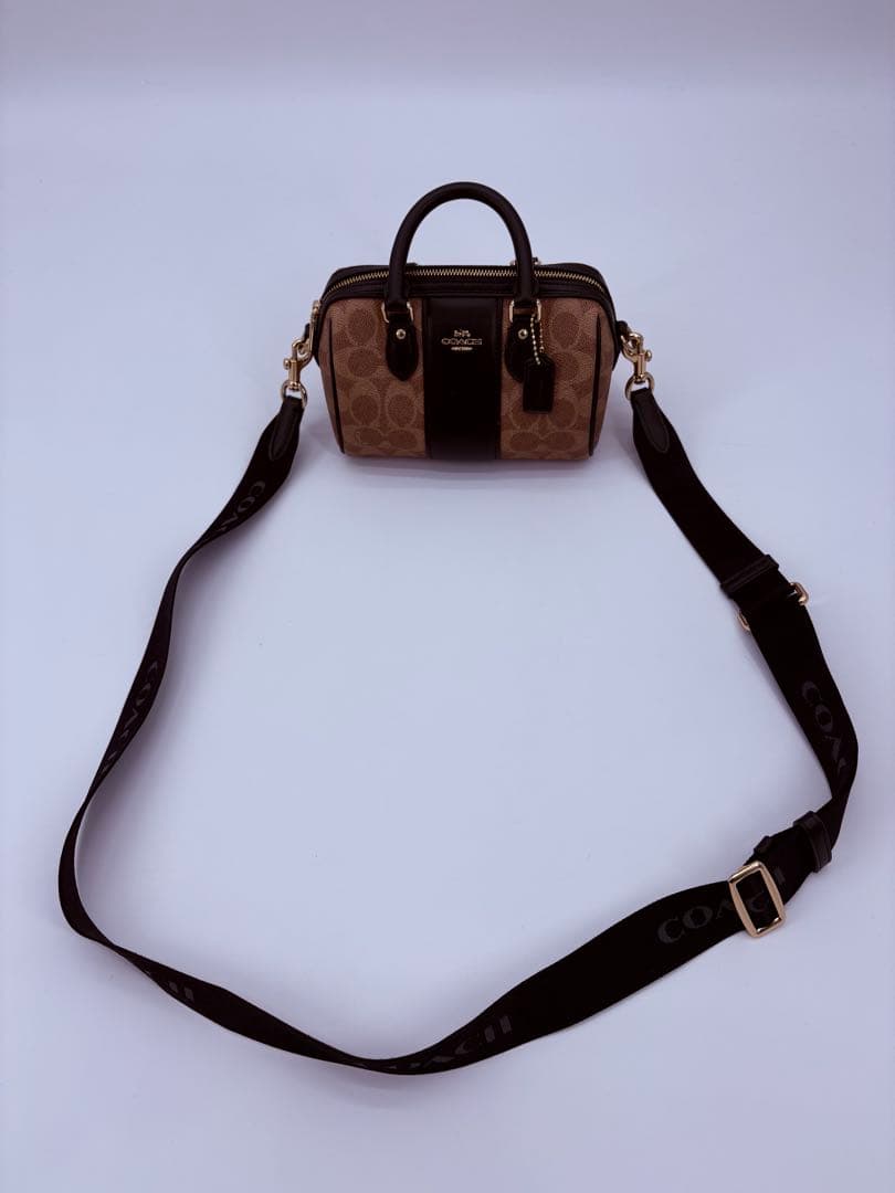 COACH コーチ シグネチャー ミニボストン型 2WAYショルダーバッグ