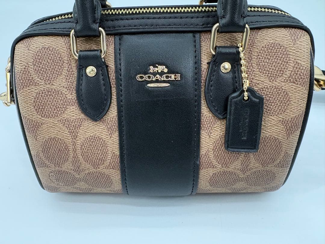 COACH コーチ シグネチャー ミニボストン型 2WAYショルダーバッグ