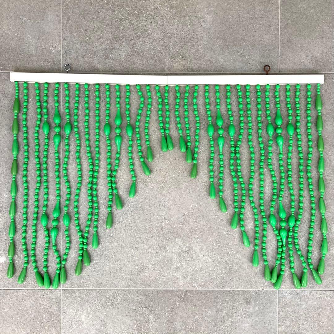 当時物 昭和レトロ レトロポップ 珠のれん グリーン