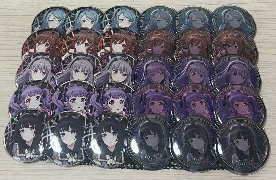 Roselia 缶バッジ 湊友希那 今井リサ 氷川紗夜 宇田川あこ 白金燐子