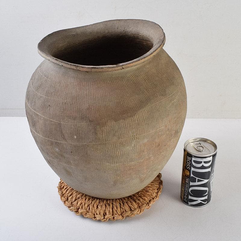 時代古陶磁　珠洲焼　古珠洲須恵器　線文壷　V　R9475H