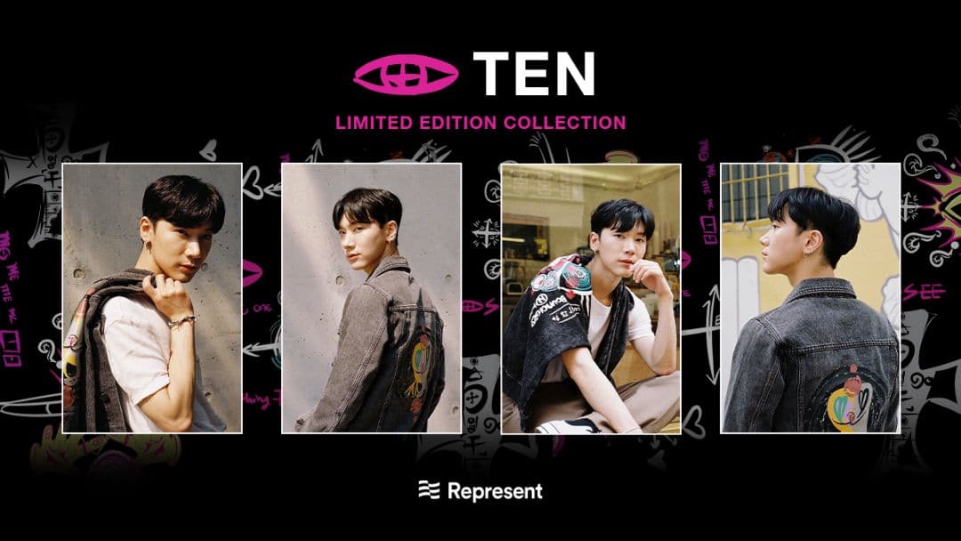 新品 レア REPRESENT テン デニムジャケット WayV Tシャツ