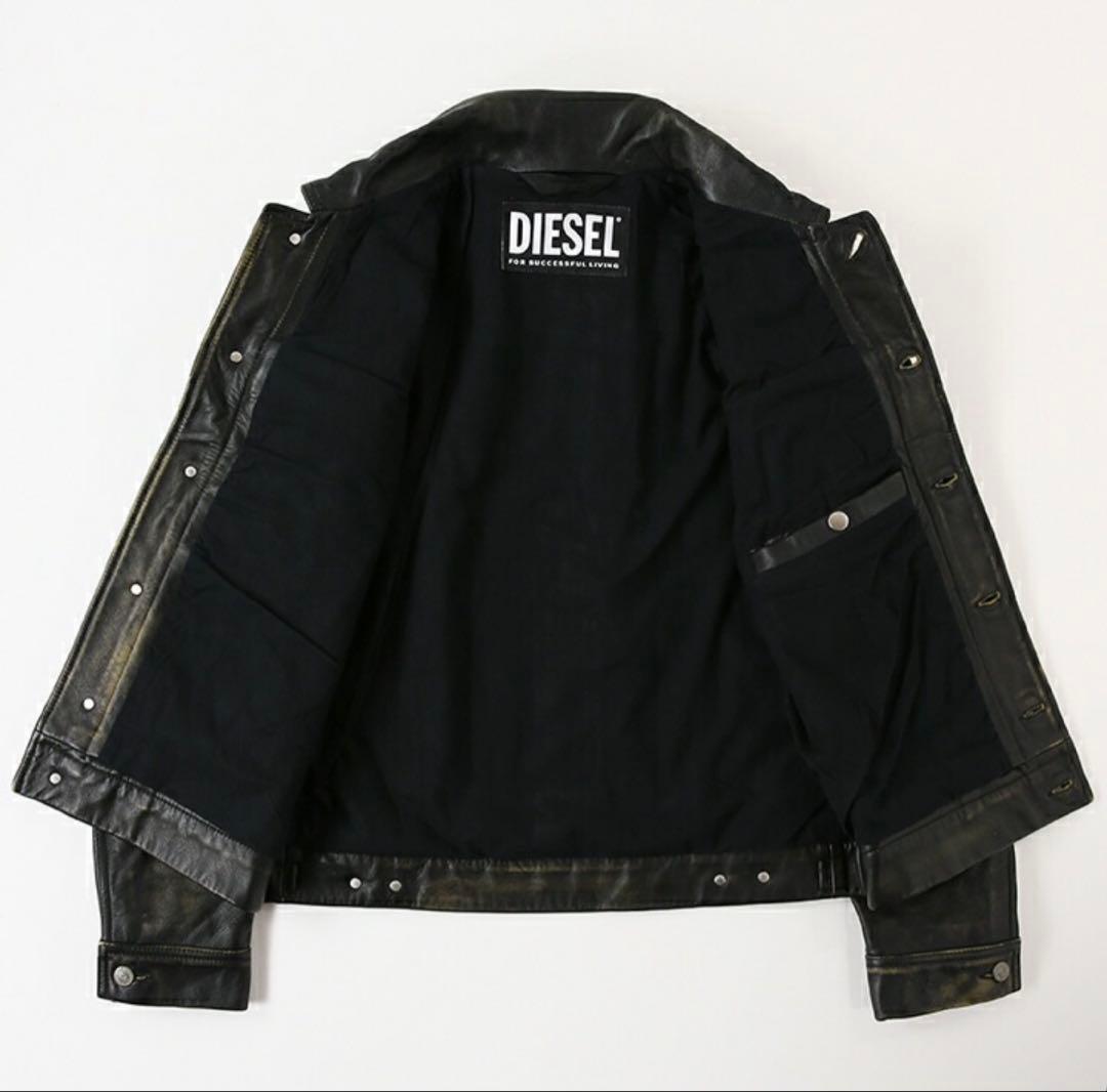 ジャケット・アウター diesel cow leather jacket