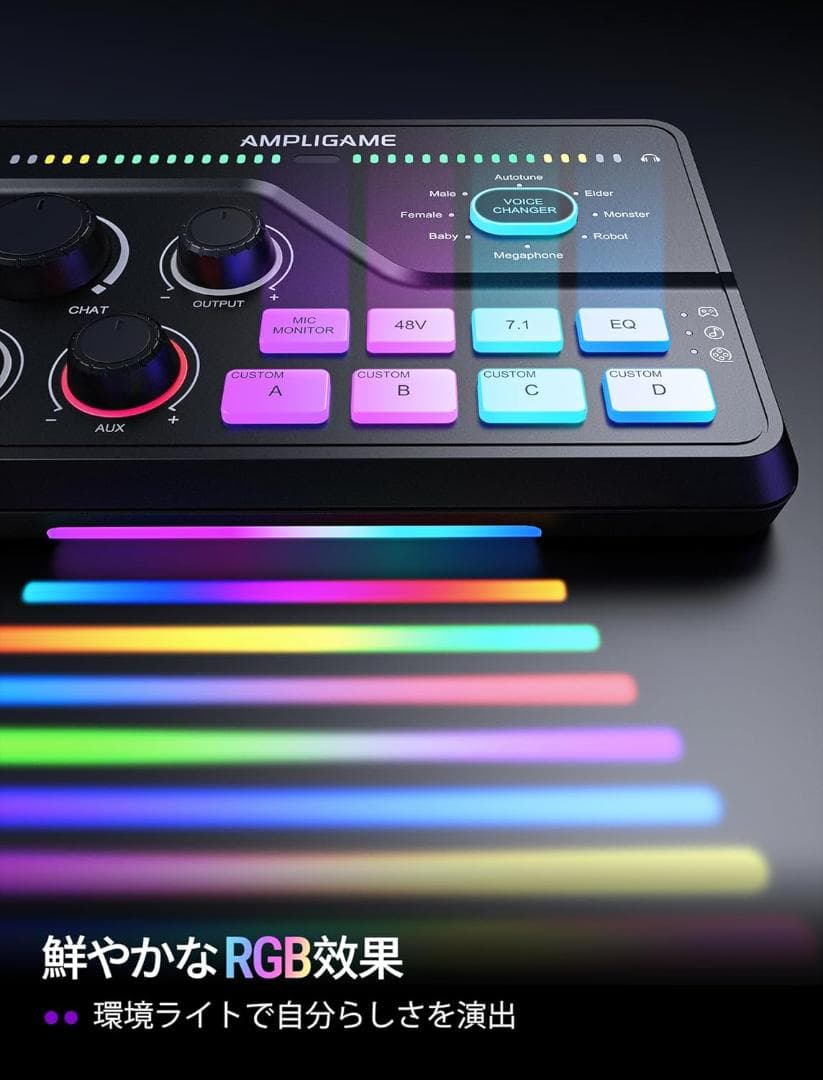 配信用オーディオミキサー オーディオインターフェース PC/PS4/PS5対応