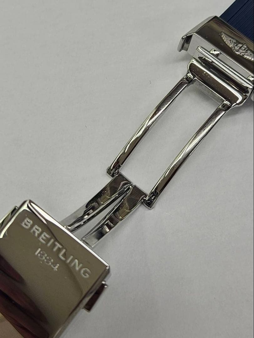 三太郎 ブライトリング ラバーベルト ネイビー 時計 22-20 純正品