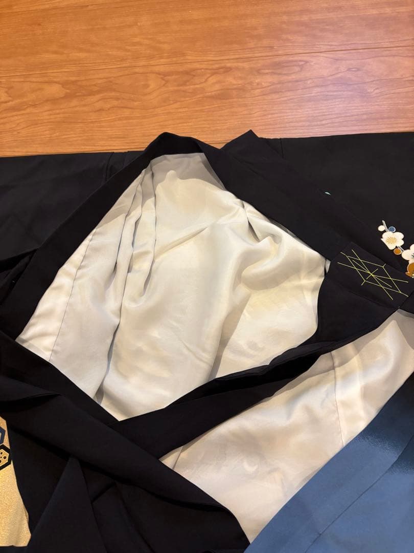 総絞り被布セット　七五三　3歳　男の子　一式　鷹　黒系　正絹