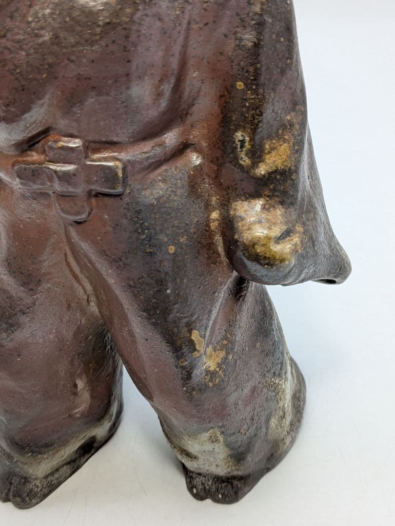 岡山県重要無形文化財 浦上善次 備前焼 壬申置物 共箱栞 サル 猿 三番叟 猿楽