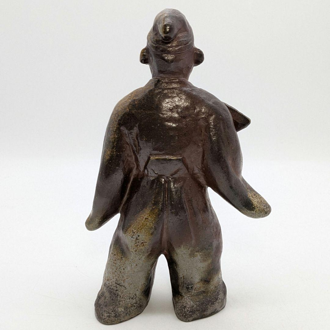 岡山県重要無形文化財 浦上善次 備前焼 壬申置物 共箱栞 サル 猿 三番叟 猿楽