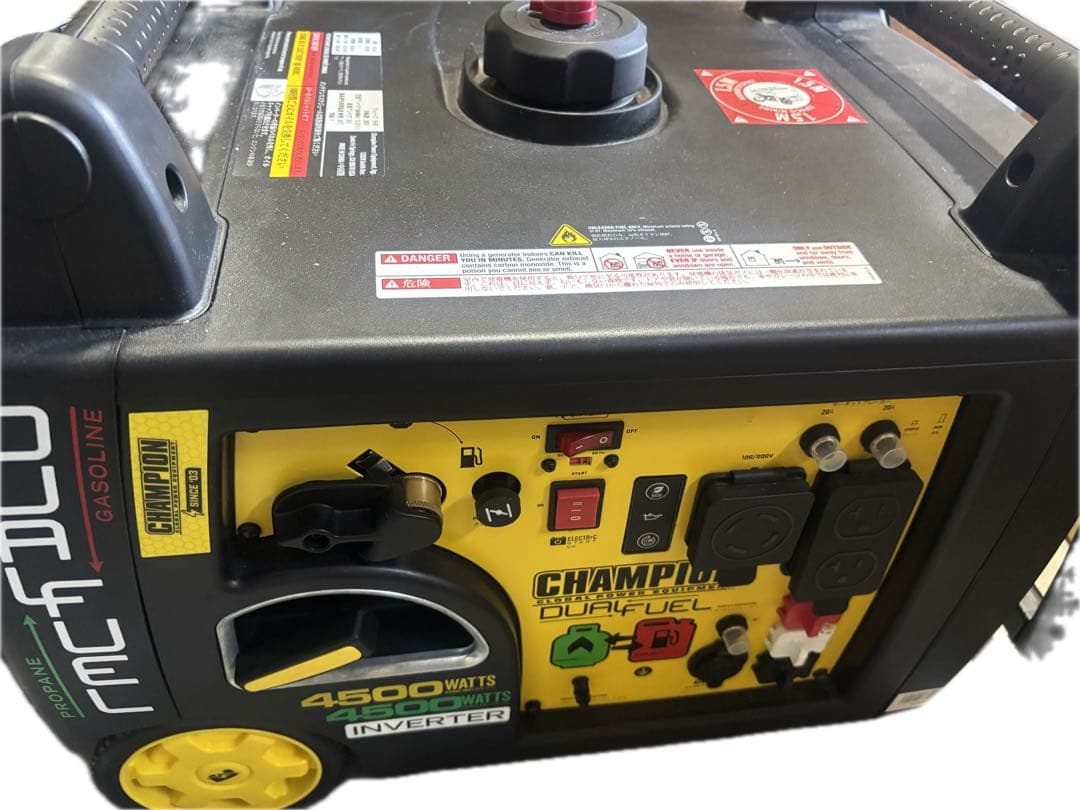 災害時にチャンピオン 発電機 3100W 50/60Hz ガソリン/LPガス対応