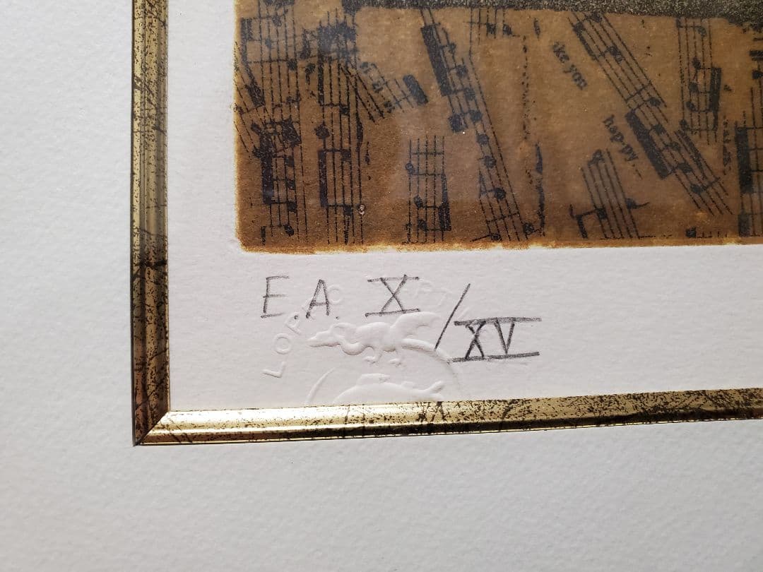 【特価】ロッポ マルチネス『シャポ ブラン』エッチング＋手彩 EA X/XV