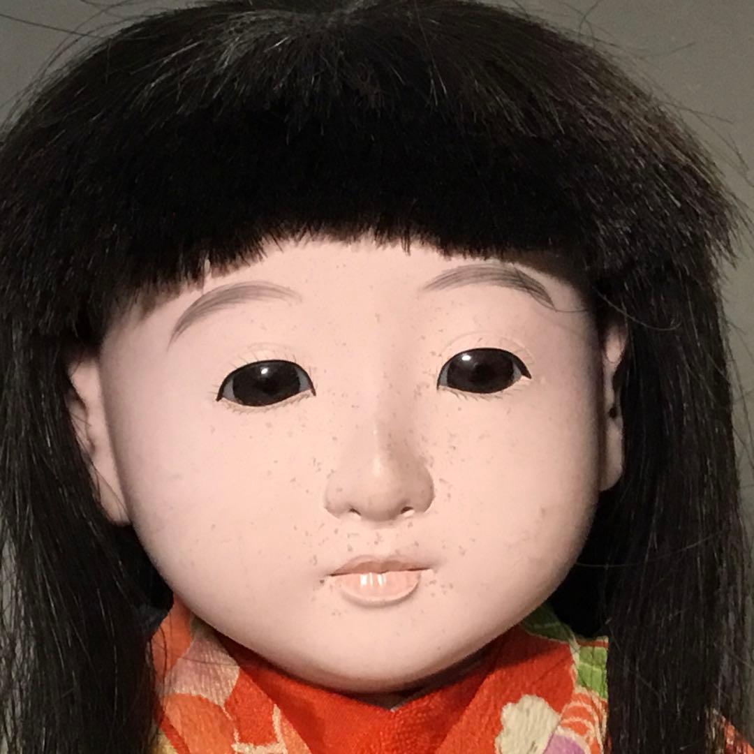 市松人形◆昭和初期 女の子◆人毛 日本人形 アンティーク 大正ロマン 抱き人形