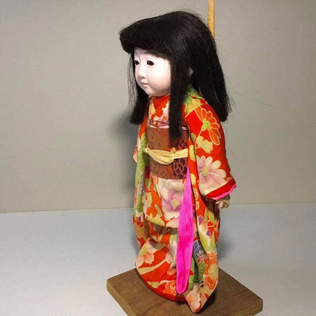 市松人形◆昭和初期 女の子◆人毛 日本人形 アンティーク 大正ロマン 抱き人形