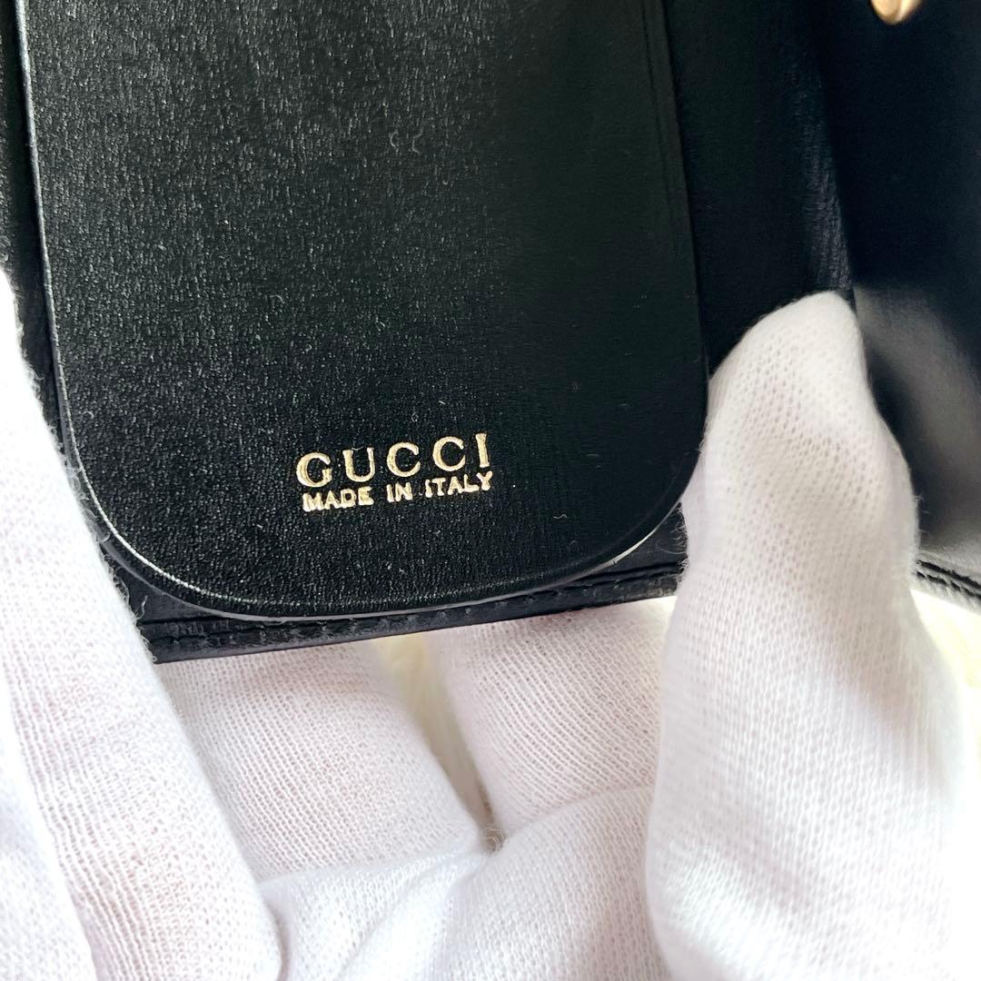 新品■GUCCI グッチ レザー 6連 キーケース レディース メンズ ブラック