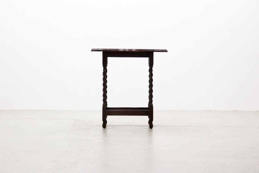 英国 イギリス ヴィンテージ ツイストレッグ オーク無垢材 サイドテーブル