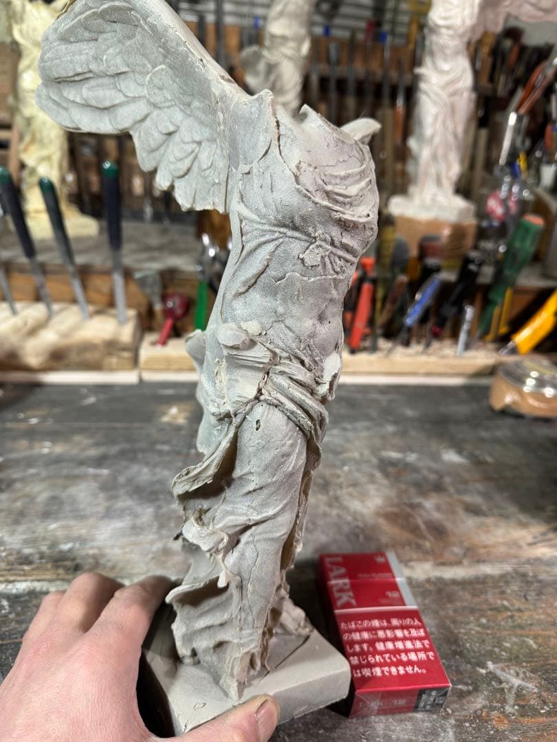 【廉価版】サモトラケのニケ 未仕上げ品 h35× w20×22約1.5kg