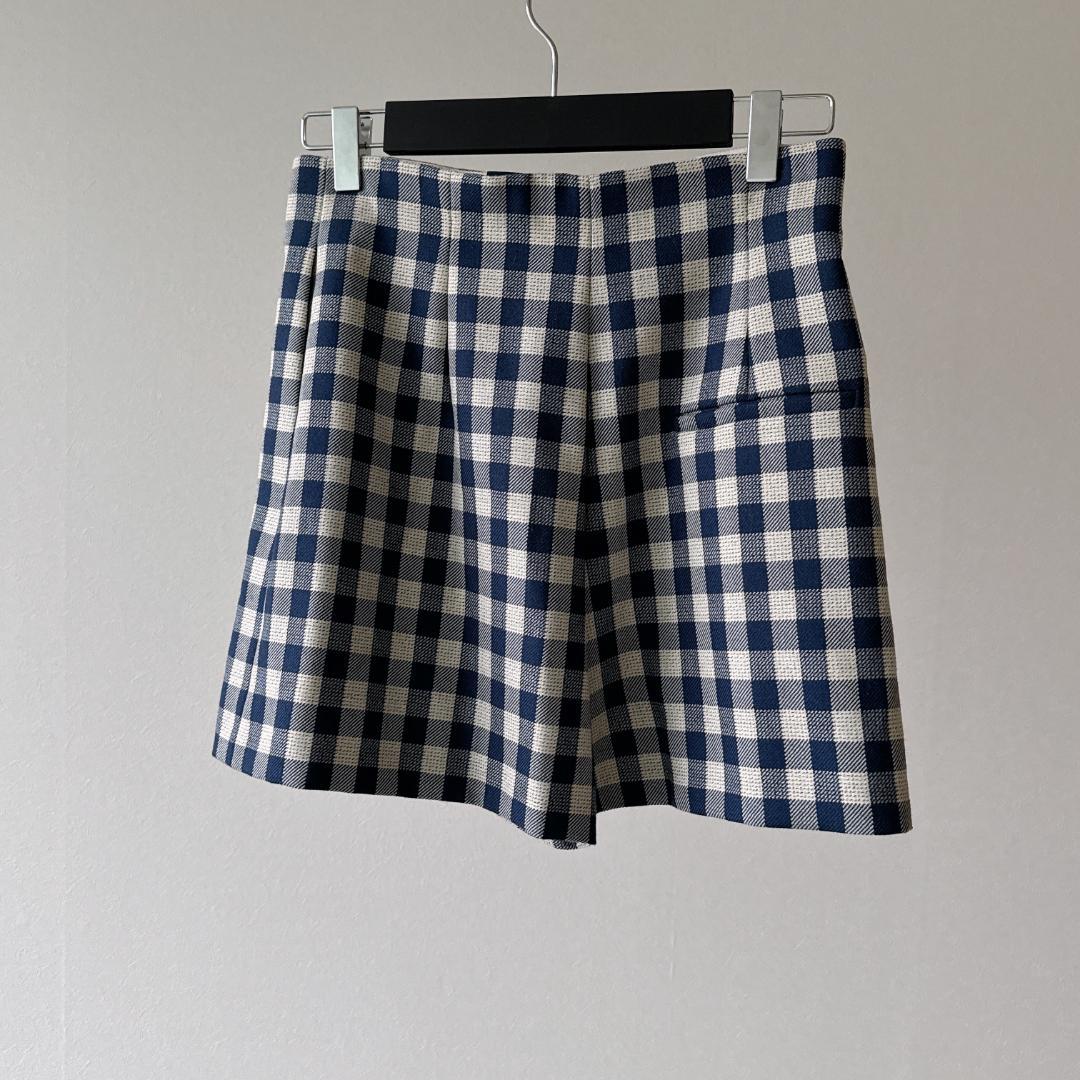 クリスチャンディオール　チェック柄 ラップ スコート　ショートパンツ　スカート
