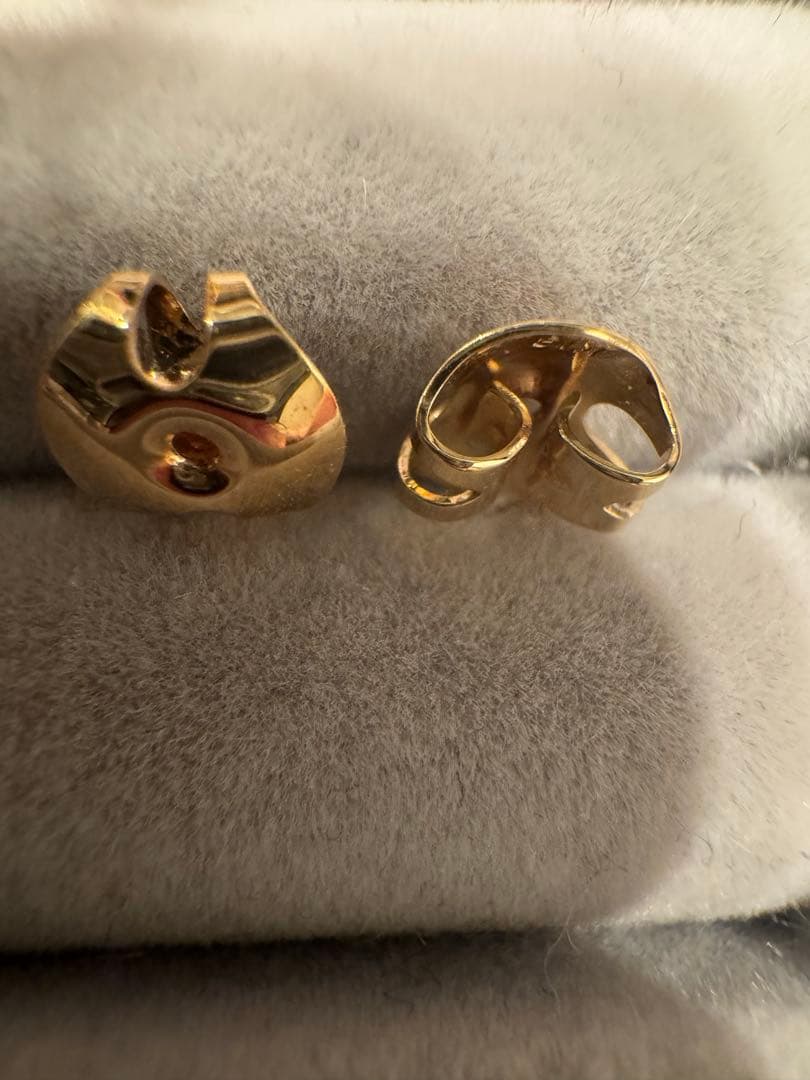 ビ*バ様 MIKIMOTO K18 ゴールド ベビーパール 三日月ピアス ミキモ