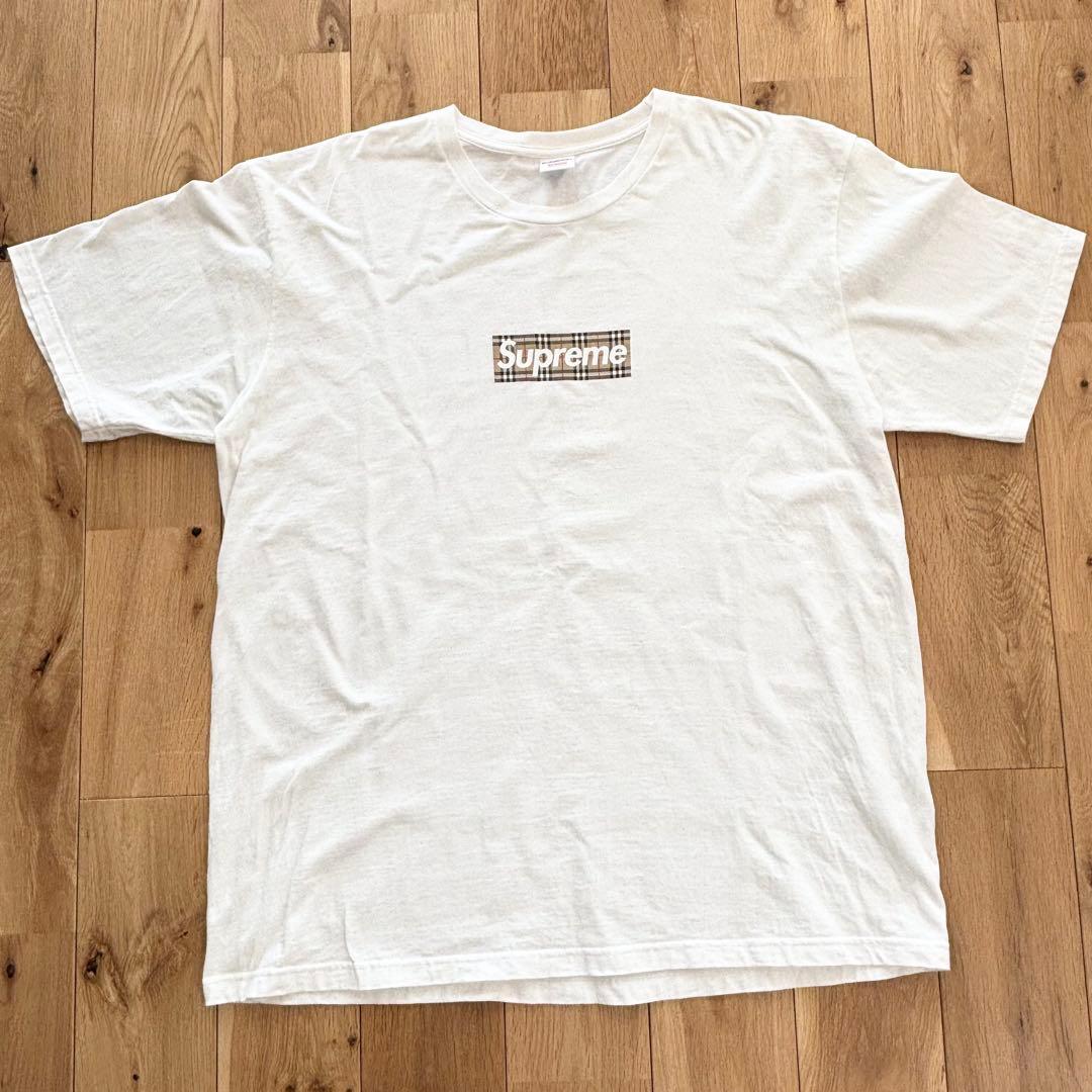 【希少】Supreme Burberry Box Logo Tee 22SS