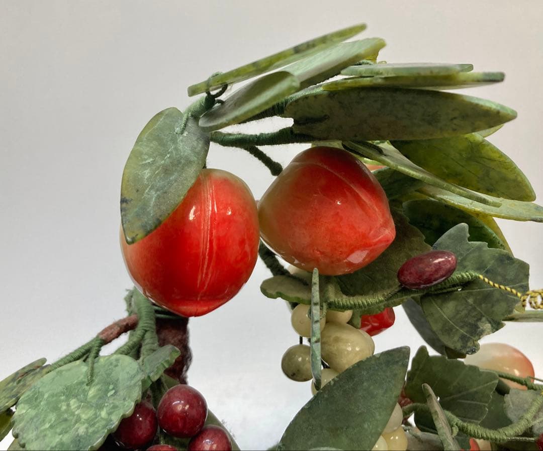 中国美術　天然石　玉石盆栽