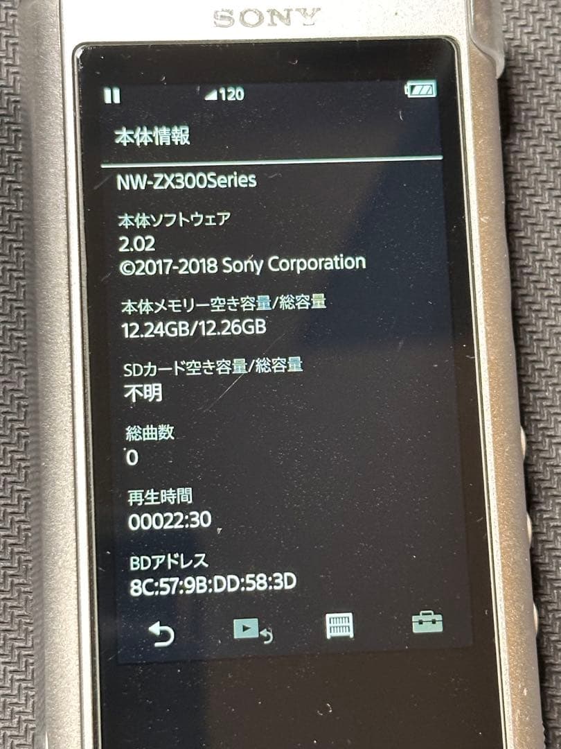 SONY NW-ZX300 デジタルオーディオプレーヤー