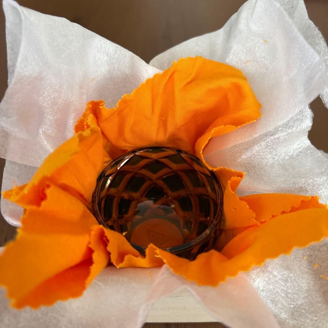 江戸切子 ガラス製品 格子模様　木村泰典