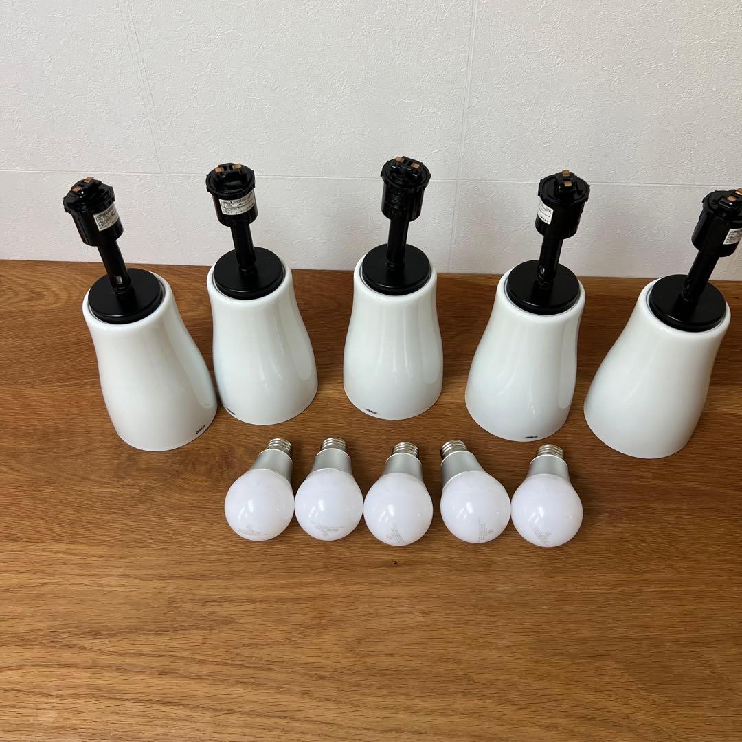 オーデリック　5個　ダクトレール用 LEDスポットライト 波佐見焼 白熱灯60W