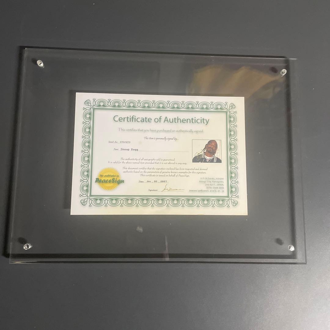 直筆サイン　SNOOP DOGG