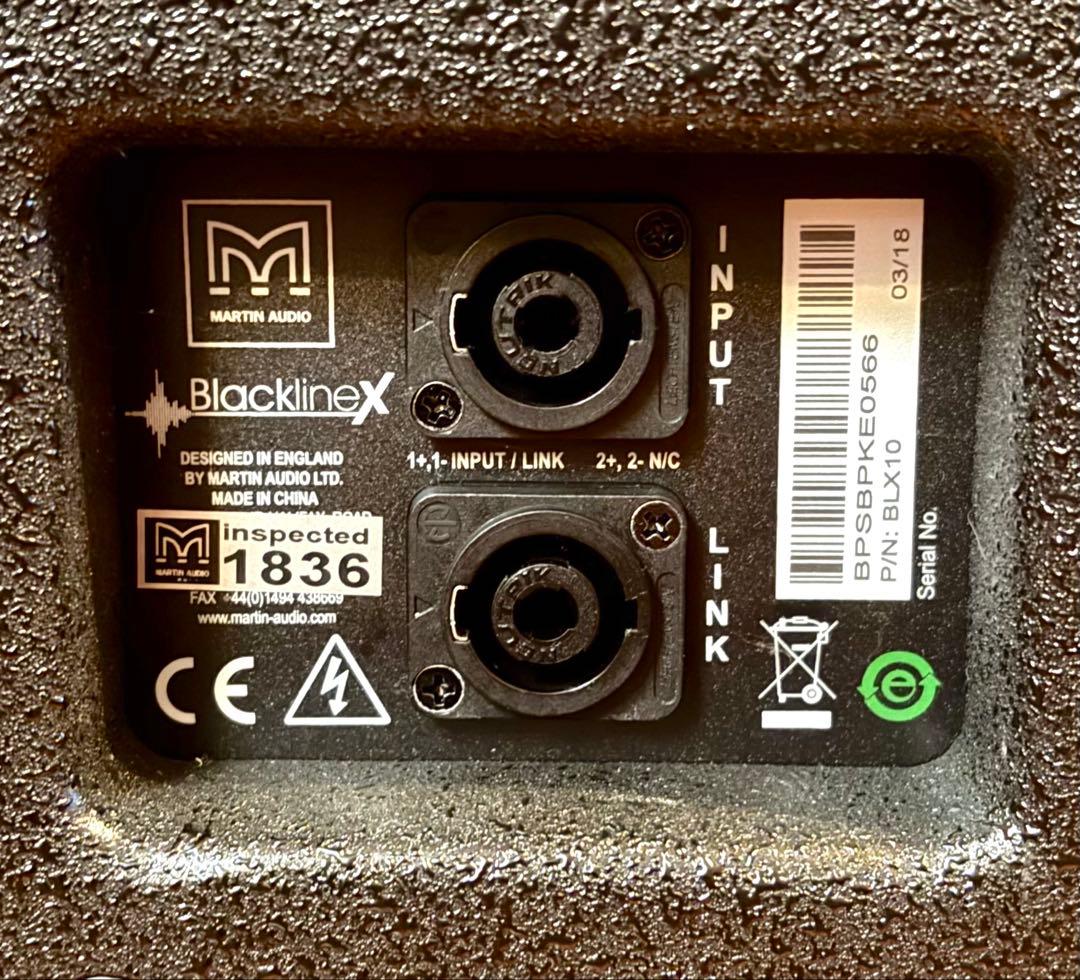 【動作確認済】MARTIN AUDIO スピーカー Blackline X10