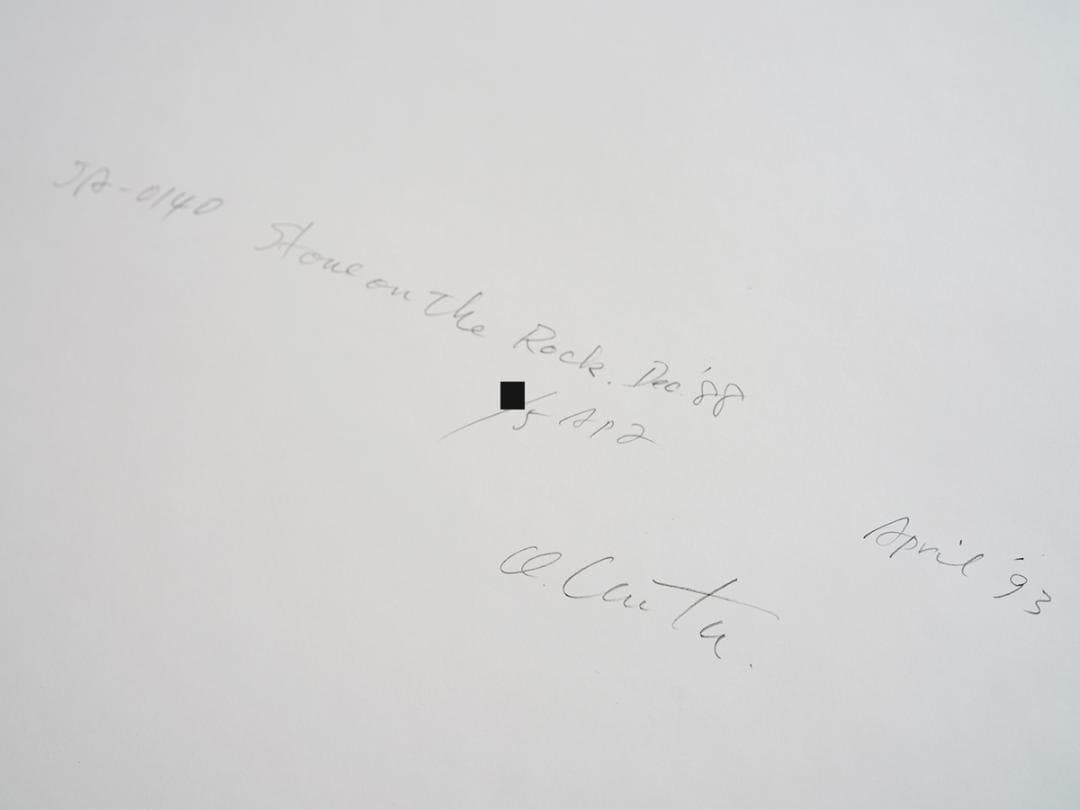 栗田紘一郎 「A STONE ON THE ROCK」 ゼラチンシルバープリント