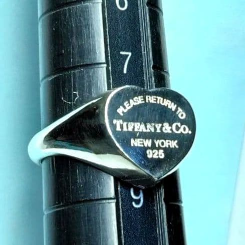 ティファニーリターントゥーハートリング　8号　新品仕上げ　ほぼ無傷未使用に近い