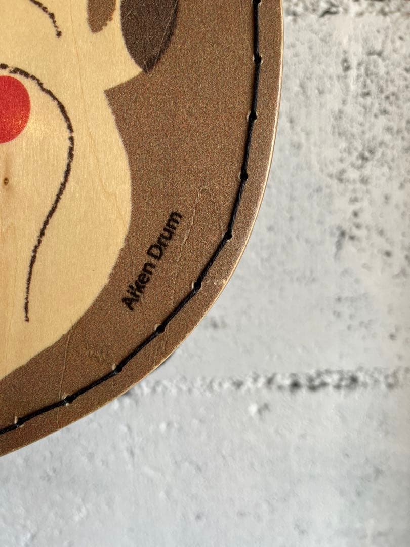 Aiken Drum エイキンドラム ウッドバッグ　寝転ぶネコ ハンドバッグ