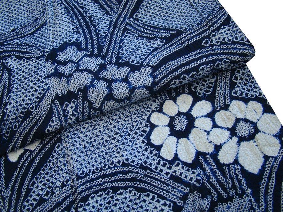 S寸 鳴海 総絞り 浴衣・ 四寸帯 セット 仕立上り～153cm Ys366