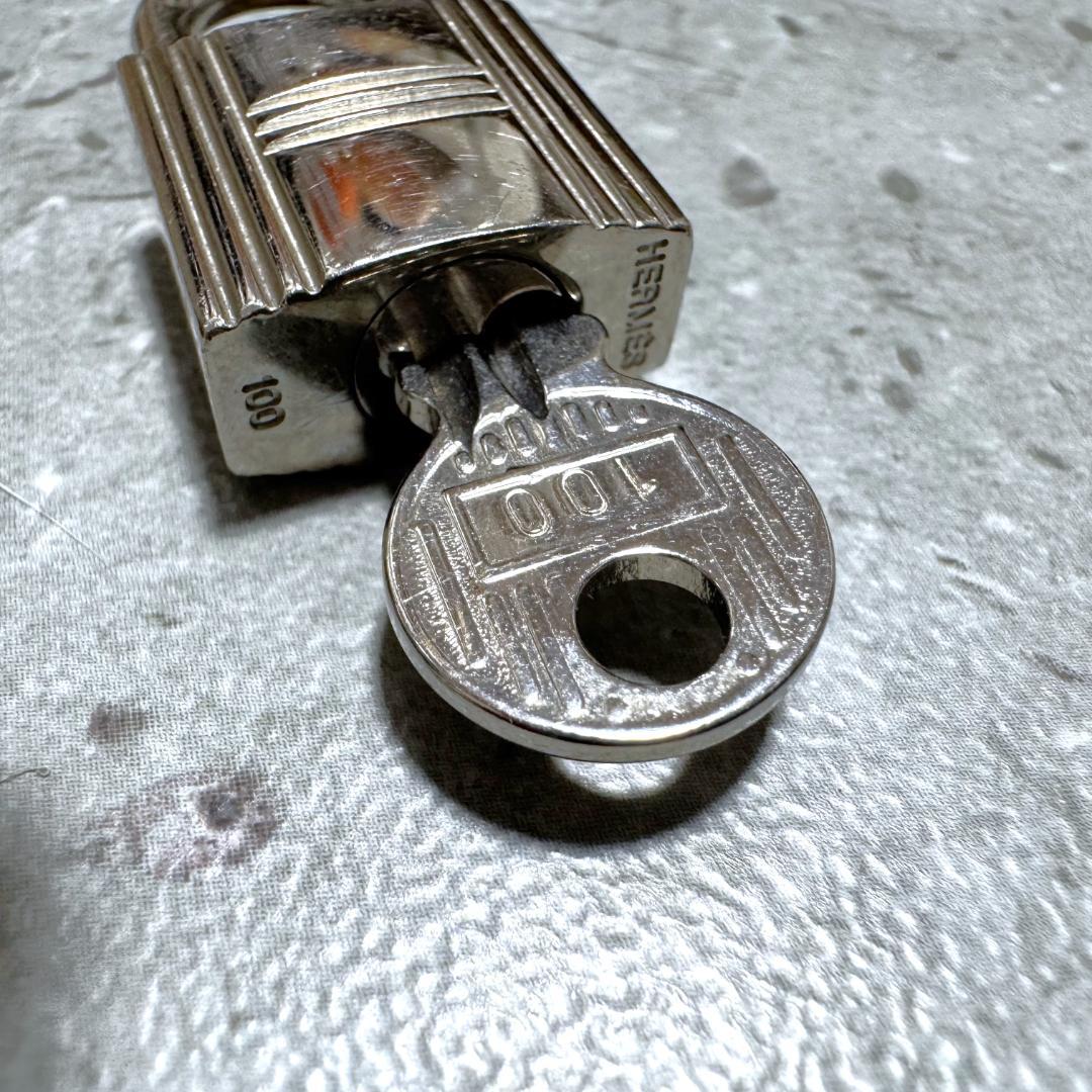 送料無料 美品 エルメス カデナ パドロック 南京錠 鍵 キー 100