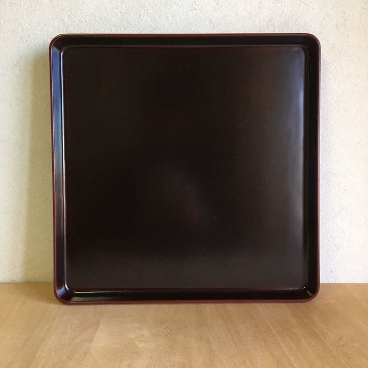 正方形の漆のお盆  5膳セット