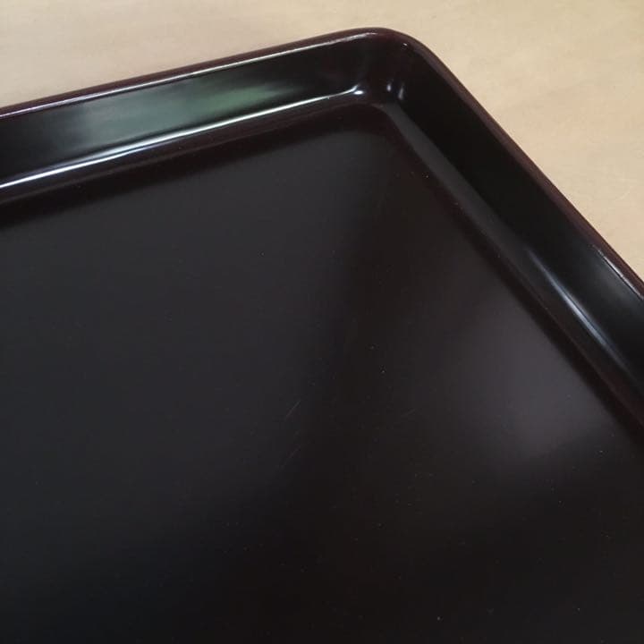 正方形の漆のお盆  5膳セット
