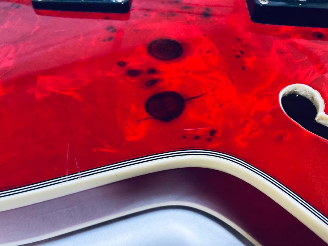 動作良好 GROTE guitar セミアコ―スティックギター レアカラー