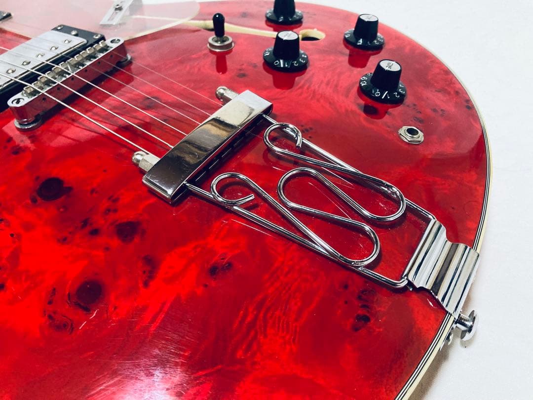 動作良好 GROTE guitar セミアコ―スティックギター レアカラー