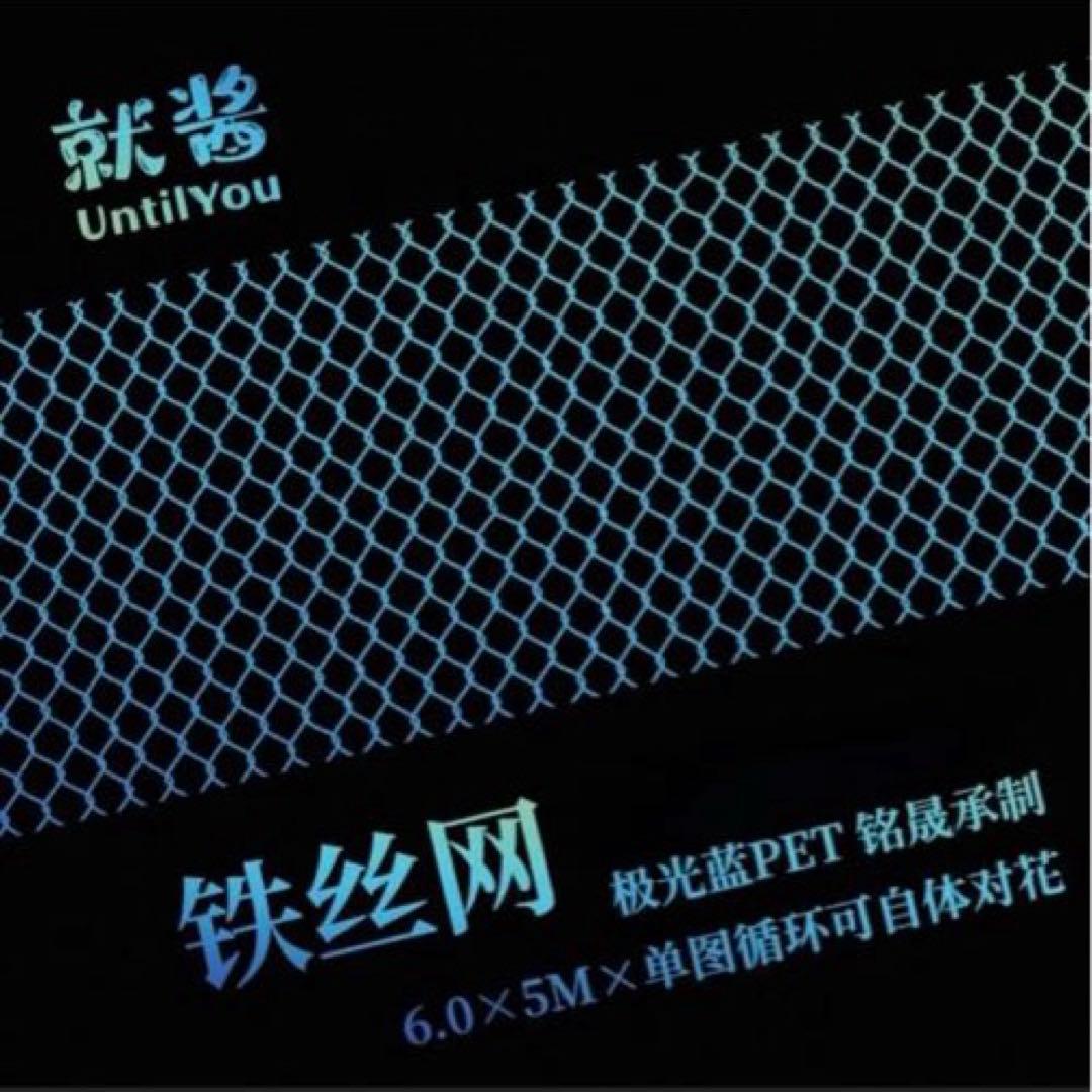 极光蓝 6cm×5m 铁丝网 藍色　海外マステ　有刺鉄線 フェンス