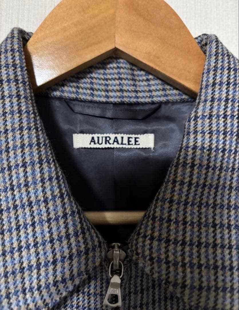 【AURALEE 】DOUBLE FACE CHECK ZIP BLOUSON