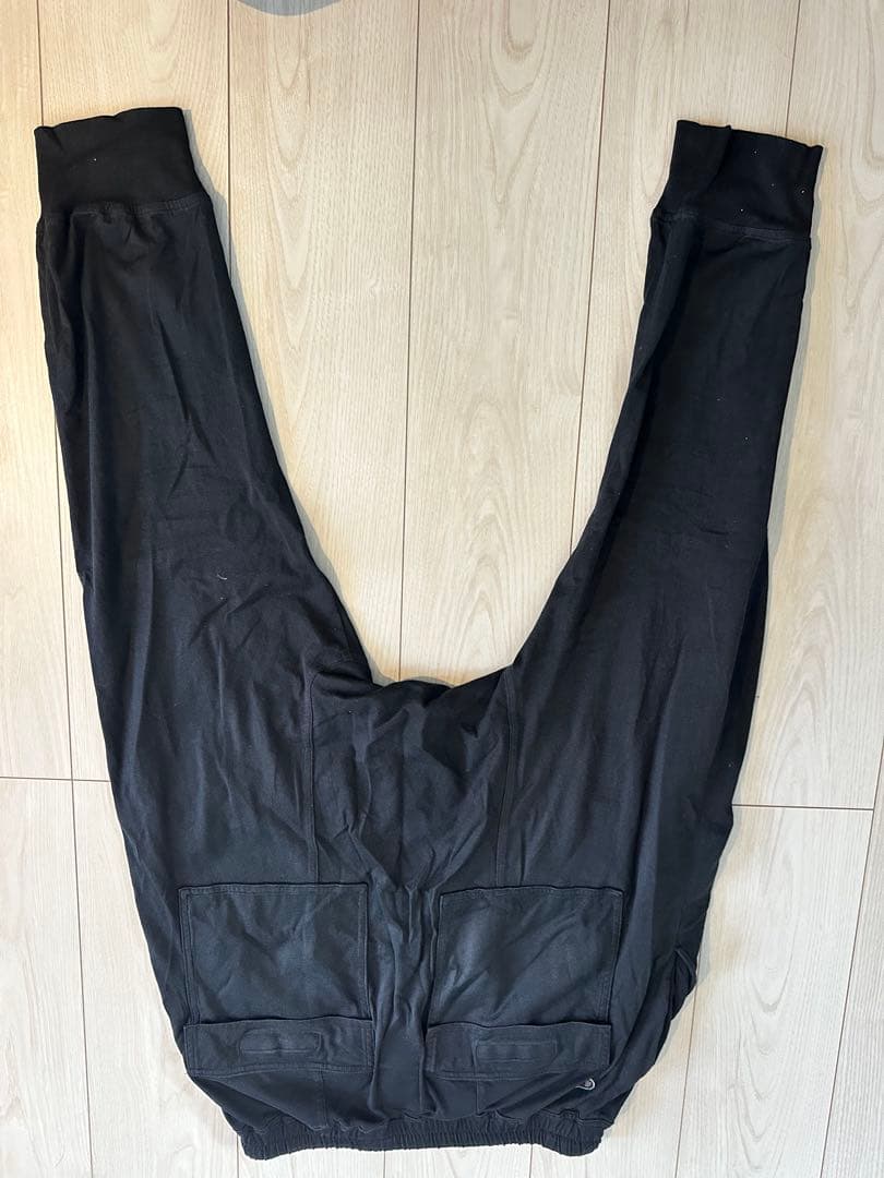 リックオウエンス　チャンピオン黒 サルエルパンツ 刺繍ロゴ入り