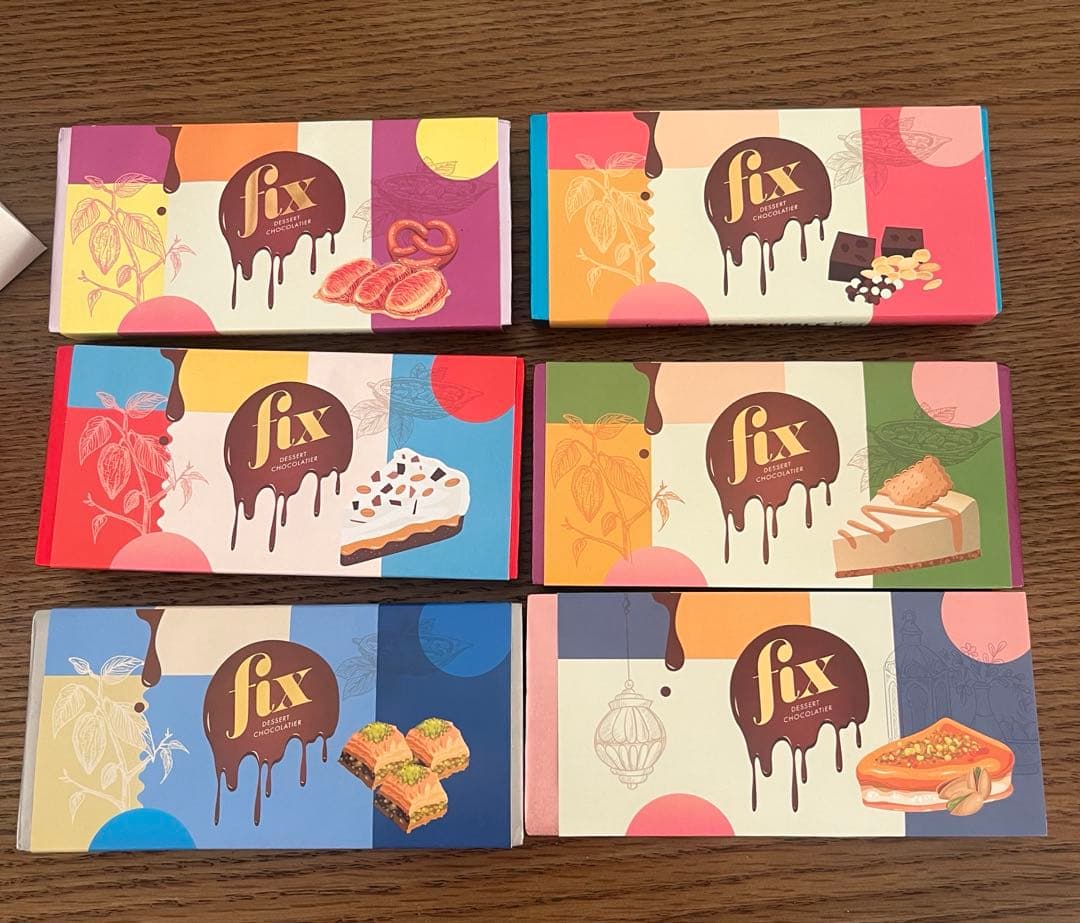 ドバイチョコ　FIX オリジナル６種６枚BOX 1月上旬発送