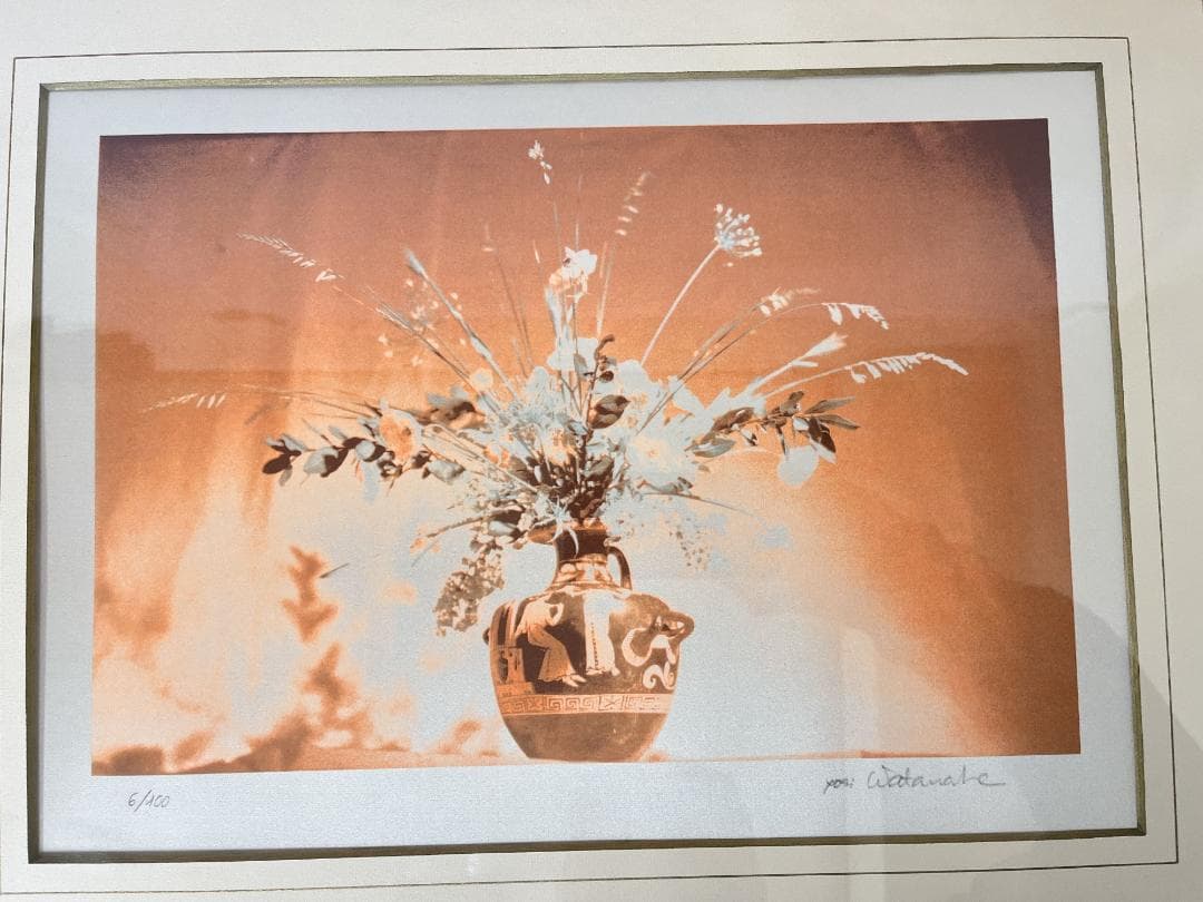 リトグラフ【ヨシ・ワタナベ】(渡辺芳夫) オリンポスの夕ぐれ 6/100