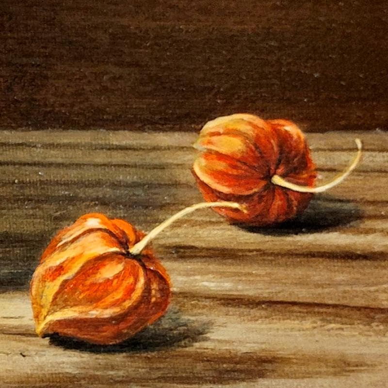 ☆小阪正次☆「壺とほうずき」油絵　Ｆ４号　一枚の繪人気画家