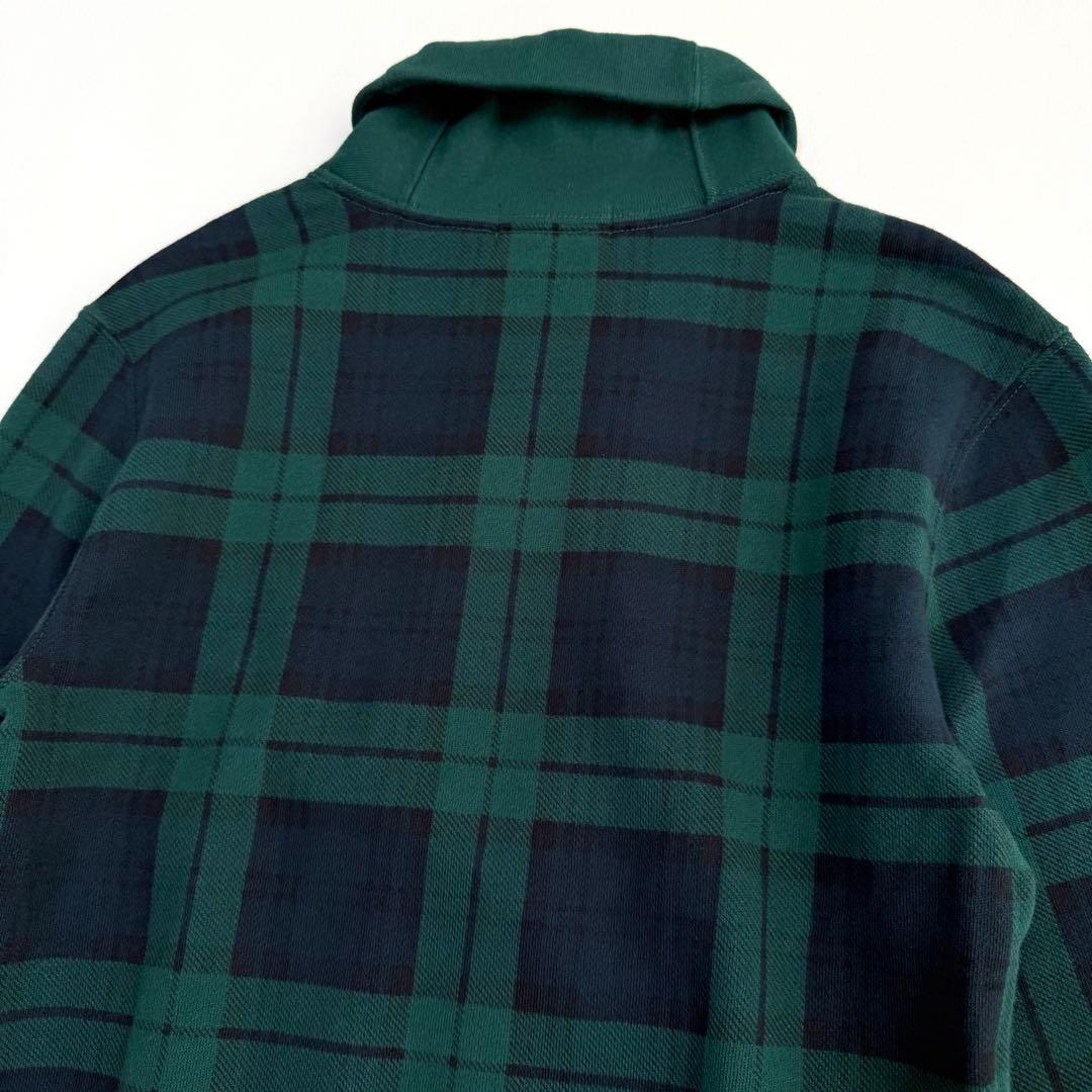 新品✨ポロラルフローレン　ブラックウォッチスウェット　ショールカラー　M