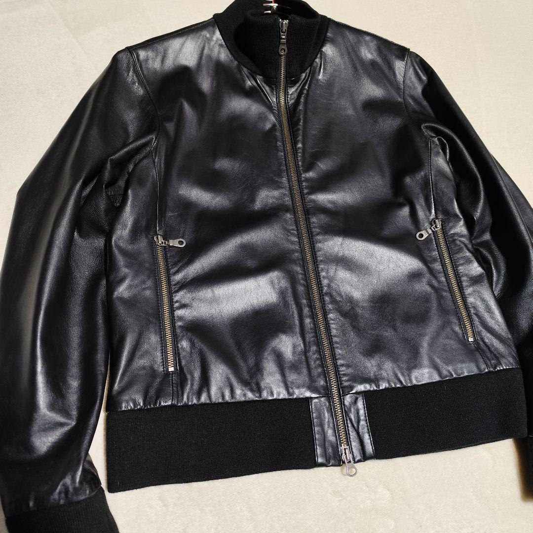 美品【 リベラメンテ 】 ✦ ラム レザー シングル ライダース ジャケット 黒