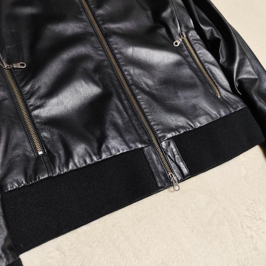 美品【 リベラメンテ 】 ✦ ラム レザー シングル ライダース ジャケット 黒