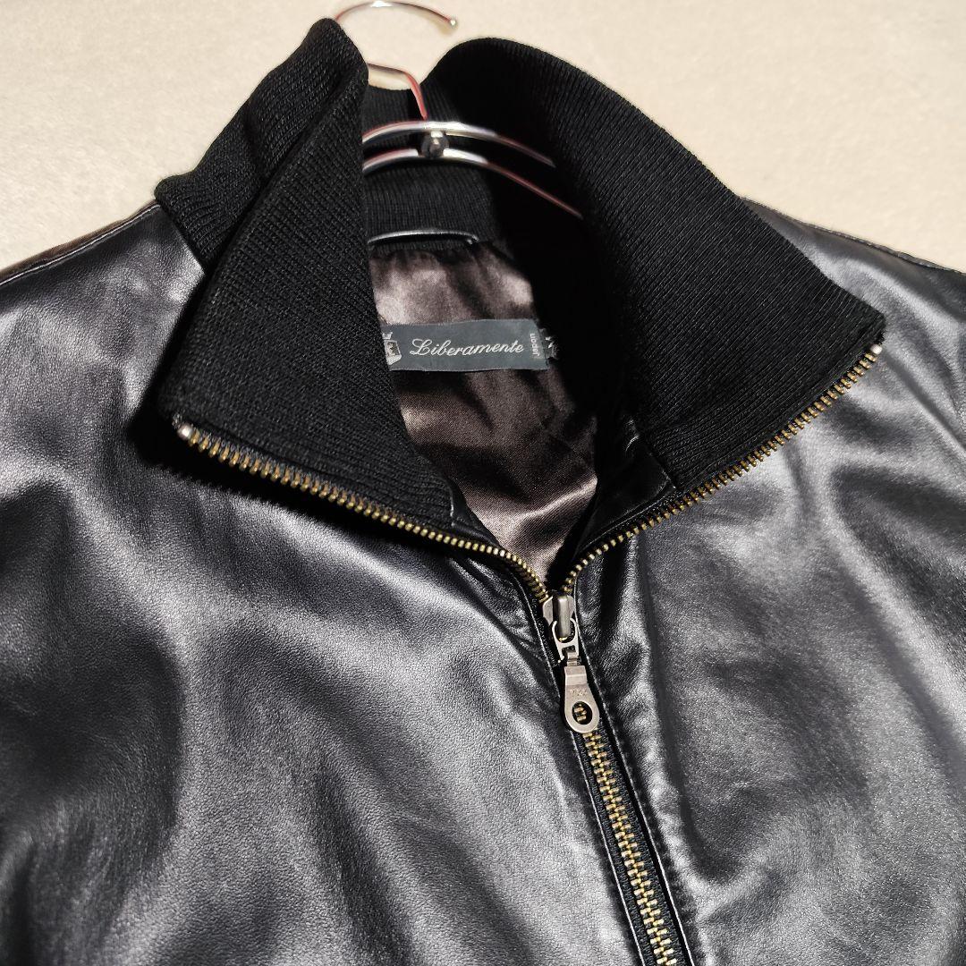 美品【 リベラメンテ 】 ✦ ラム レザー シングル ライダース ジャケット 黒